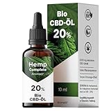 Bio CBD Öl 20% Vollspektrum - Bio Hanf CBD Tropfen mit 2.000 mg Cannabidiol -...