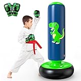 QPAU Boxsack Kinder, 122 cm Aufblasbarer Standboxsack für 3-6 Kinder, Geschenke...
