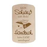 Dekolando Sauna Schild - Kein Schweiß aufs Holz Handtuch unterlegen -...