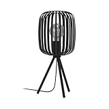 EGLO Tischlampe Romazzina, Stativ Nachttischlampe, Dreibein Tischleuchte aus...