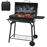 Holzkohlegrills Mit Deckel | Holzkohlegrill Grillwagen - Kohlegrill Griff,...