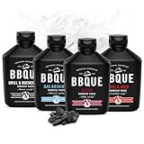 BBQUE - BBQ-Saucen Set 'Baconlicious' Squeeze-Flaschen 4x400 ml Vorteilspack -...