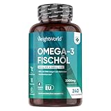 Omega 3 Kapseln - 2000mg Fischöl mit 1100mg Omega-3, 660mg EPA & 440mg DHA pro...