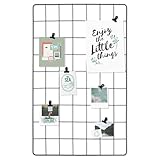 Vilde Wandgitter Schwarz | Fotogitter Fotowand Fotos aus Metall Pinnwand | Metallgitter Foto an der Memoboard Hängen 58x36 cm