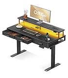 OffiGo Elektrischer Schreibtisch mit Schubladen, 120cm Höhenverstellbarer...