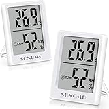 SONOMO Thermo-Hygrometer,2 Stück Digital Hygrometer Innen, Thermometer Innen...