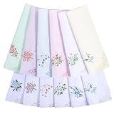 12 Stück Stofftaschentücher Damen, Taschentuch Taschentücher Baumwolle,...