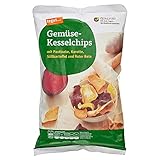 tegut... Gemüsechips-Kesselchips mit Pastinake, Karotte, Süßkatoffel und...