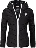 Navahoo Damen Winterjacke Steppjacke Elva Schwarz Gr. S