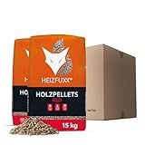 HEIZFUXX Holzpellets Red Hartholzpellets Heizpellets Kaminpellets Ofenpellets...