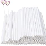 Comforty 100 Stücke Cake Pop Stiele Weiss, 150 * 4mm Lollipop Sticks aus...