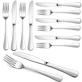 HaWare Steakbesteck Set, 12-teilig Tafelmesser und Tafelgabeln für 6 Personen,...