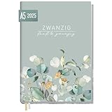 Häfft® Chäff-Timer Classic Kalender 2025 A5 'Minty Leaves' Buchkalender,...