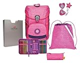 DER DIE DAS leichter Schulranzen, ErgoFlex Easy Pretty Unicorn Set 5-teilig, ca....