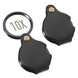 AOZUO 2 Stück Mini Lupe, 10 fache Lupen Magnifying Glass Taschenlupe Klein...