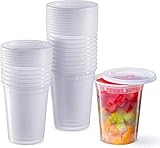 LATERN 24 Stück Kunststoffbehälter mit Deckel, 950ml /32oz Wiederverwendbare...
