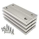 Magnetpro 8 Stück Rechteckmagnete 30 KG Kraft 60 x 13,5 x 5 mm mit Loch und...