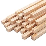 20 Stück Holzstäbe Quadratisch Holzstäbchen zum Basteln,1.25x1.25cm-30cm Lang...