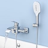 KULACO Badewannenarmatur mit Handbrause, Wasserfall Wasserhahn Badewanne,...