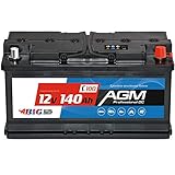 BIG Versorgungsbatterie AGM 12V 140Ah C100 Solar-Batterie für Wohnmobil statt...