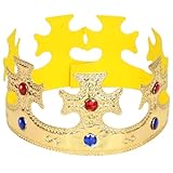 O-Kinee König Krone Kreuz,Goldene Krone Herren,Königskrone Erwachsene,Kronen...