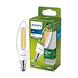 PHILIPS LED Classic ultraeffiziente E14 Lampe (40 W), LED Lampe mit...