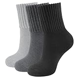 CLOSEMATE Thermosocken Damen Socken 3 Paar Wintersocken Warme Dicke Gestrickte...