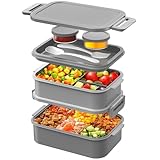 WayEee Lunchbox Erwachsene 2130ml Groß Volumen Bento Box Auslaufsicher Brotdose...