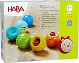 HABA Entdeckerbausteine Raupe - Regenbogen Holzkugeln mit optischen &...