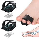 Hammerzehen Korrektur 2 Stück Hammerzehenpolster mit Eisenblech Zehenbandage...