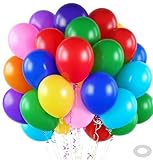 Luftballons Bunt,100 Stück Bunte Luftballons,10 Zoll Latex Luftballons...
