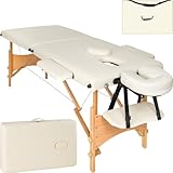 tectake Massageliege 2 Zonen, Massageliege klappbar, Massagetisch tragbar mit...