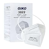 GIKO FFP2 Maske 50 stück weiß FFP2 Masken Kopfband CE Zertifiziert 5...