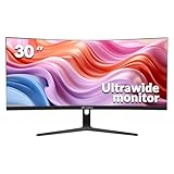 CRUA 30 Zoll Curved Ultrawide Gaming Monitor(2560x1080), 100Hz, 1ms, 1500R, VA,...