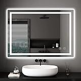 Dripex Led Badspiegel mit Beleuchtung Badezimmer Spiegel mit Touch-Schalter,...