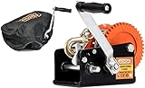 Verda Seilwinde 1134 kg,10m Handseilwinde + Tasche Bootswinde Winde Stahlseil...
