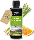 AllgäuQuelle® Saunaaufguss mit 100% Bio Öle Erfrischung Lemongrass Orange...