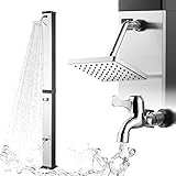 Strattore Solardusche Gartendusche 40 Liter - Warmes Wasser max. 60°C - Ohne...