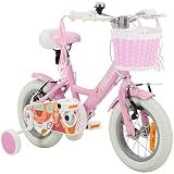 Actionbikes Kinderfahrrad Princess | 12 Zoll - V-Brake Bremsen - Fahrrad für...