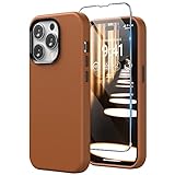 SURPHY iPhone 14 Pro Leder Hülle Mit Displayschutzfolie - Kunstleder...