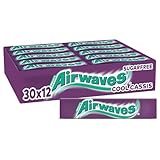 Airwaves Kaugummi Zuckerfrei, Cool Cassis Gum, 30 x 12 Dragees, Großpackung...