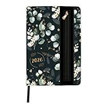 TRÖTSCH - Wochenplaner A5 mit Tasche Flowers black 2026: Taschenkalender