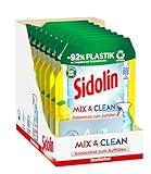 SIDOLIN Mix & Clean Konzentrat zum Auffüllen Zitrus (8 x 125 ml), All in 1...