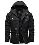 TACVASEN Herren Winterjacke Warme Arbeitsjackensjacke Bomberjacke Fliegerjacke...