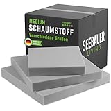 SEEBAUER Living Schaumstoff MEDIUM RG 35/40 (Mittelfest) 50 x 50 x 5 cm...