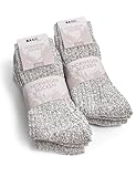 Basic Treasure 6 Paar Norweger Wollsocken, Wintersocken Herren und Damen 47-49,...