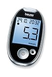 Beurer GL 44 Blutzuckermessgerät mmol/l (Schwarz, Sichere Blutzuckermessung...