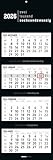 Alpha Edition 4-Monatskalender Black 2026 – Wandkalender 33×100 cm mit 4...