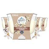 Glade Duft-Kerze im Glas, Romantic Vanilla Blossom, 4er Pack (4 x 204 g), bis zu...