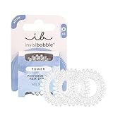 invisibobble Power Crystal Clear, Durchsichtig Spiral Haargummi für Dickes Haar...